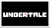A STAMP OF THE UNDERTALE LOGO.